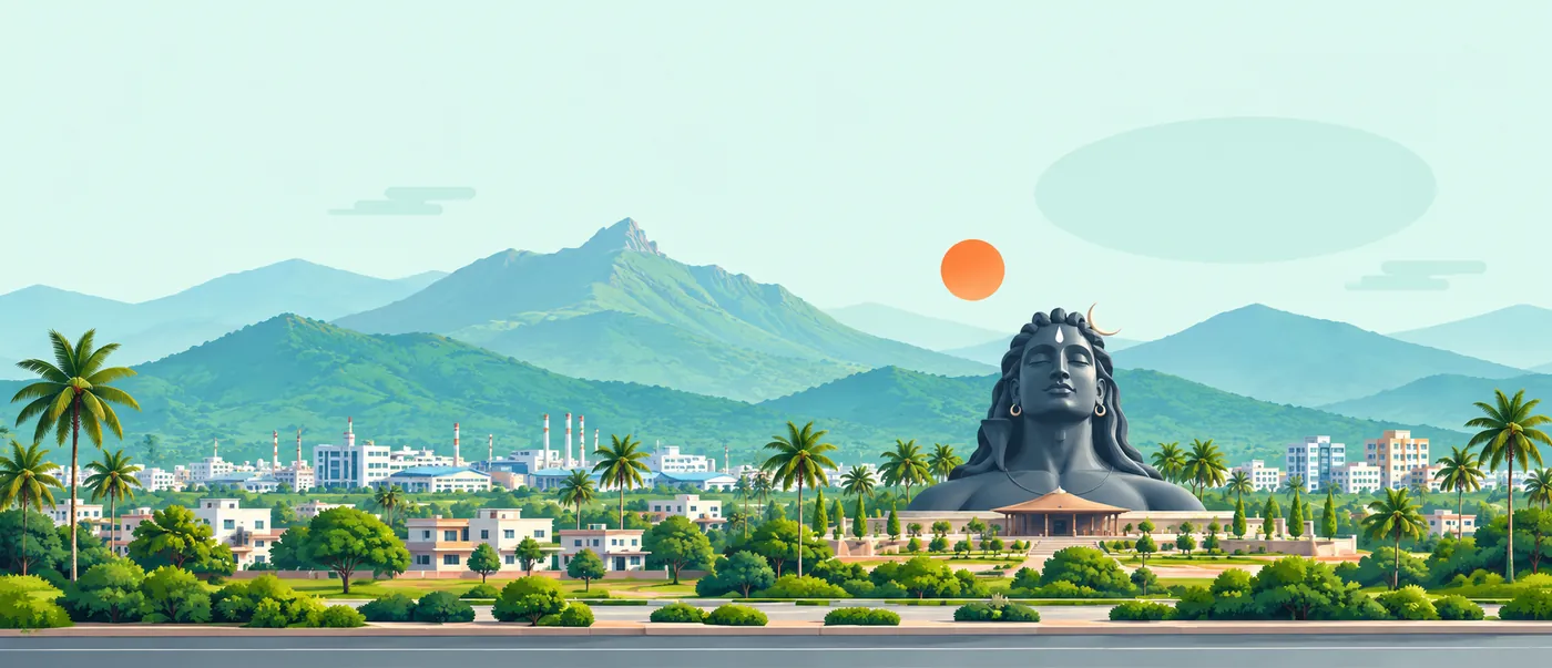 Illustration of Coimbatore, Tamil Nadu
