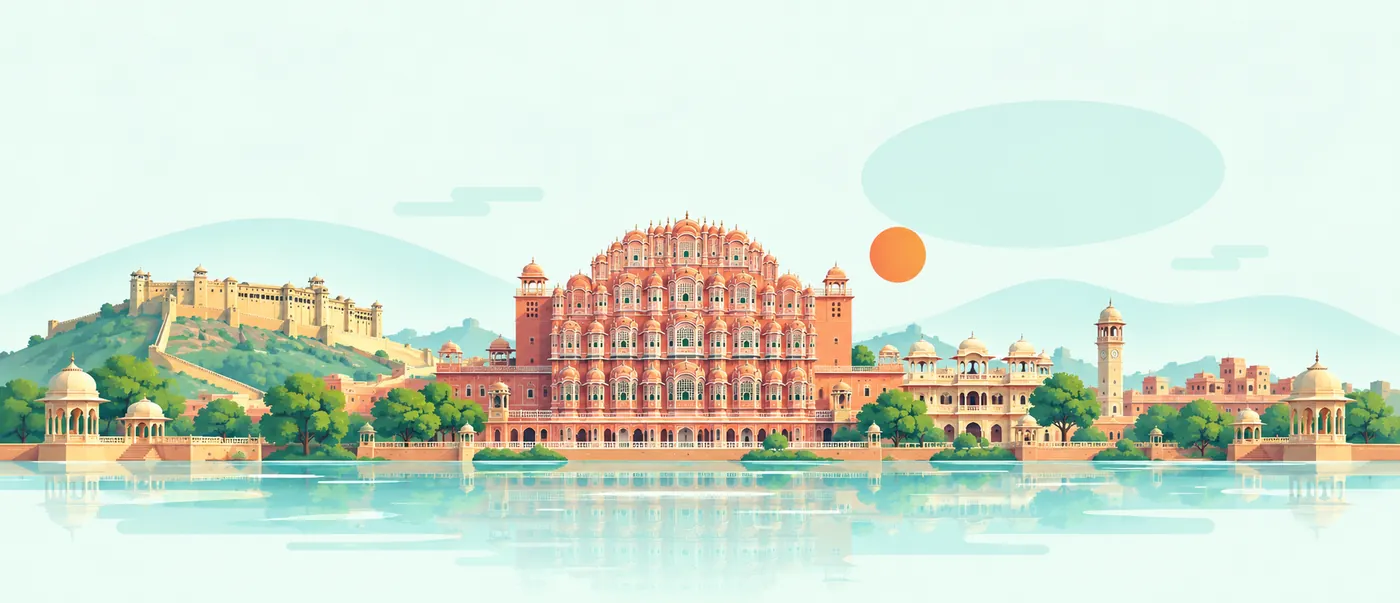 Illustration of Jaipur, Rajasthan